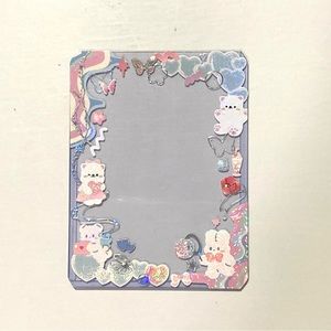 Decorated toploader blue and pink